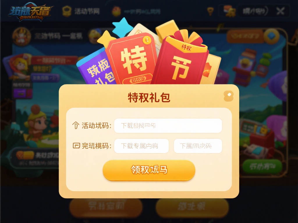 领取试玩码或特权礼包：一些官网在活动期间会发放试玩